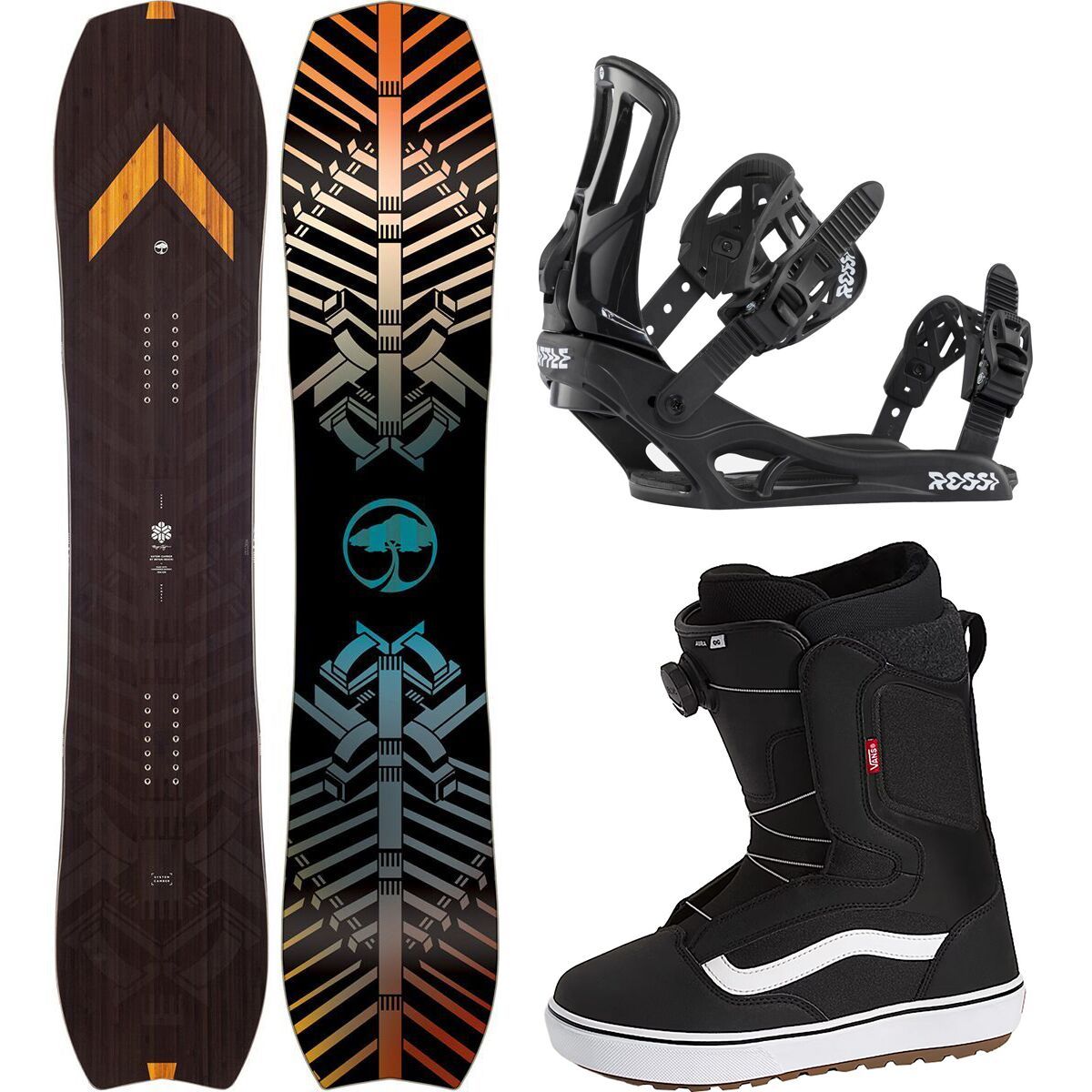 Arbor Satori Camber Snowboard + Battle Binding + Vans Aura OG Boot 151cm, 12