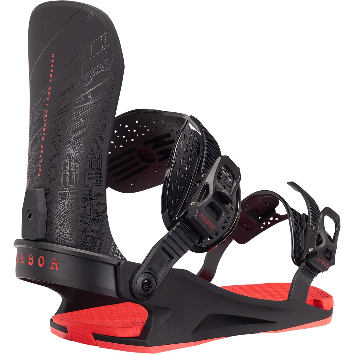 Image of Arbor Utility Snowboard Binding - 2027 Red Gerard, M