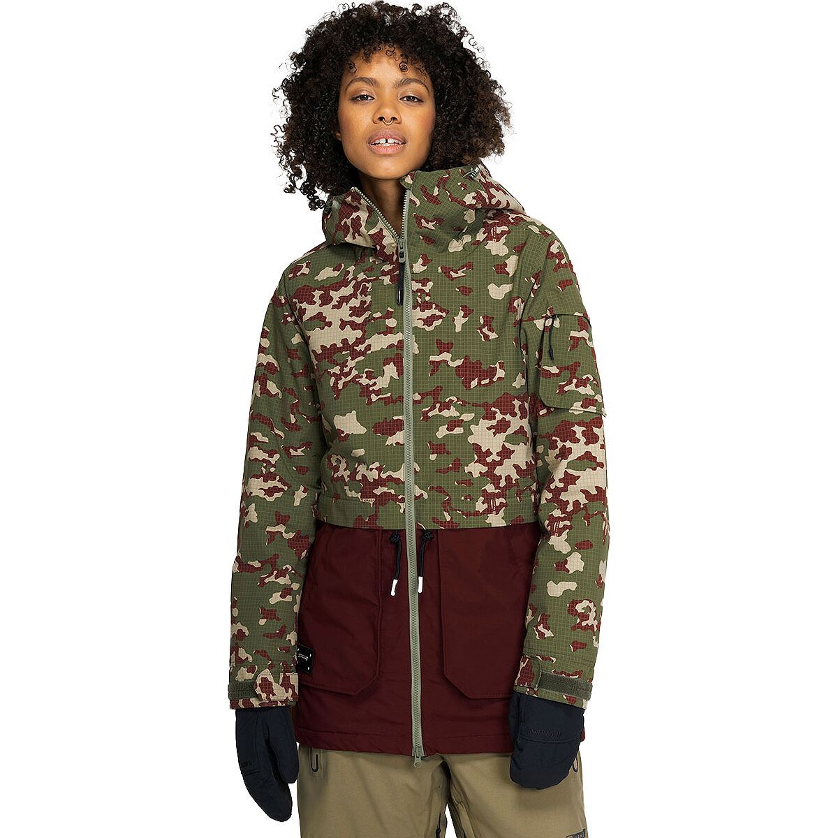 Image of Armada Lisbon Insulated Jacket - Women's Burgundy Camo, XS