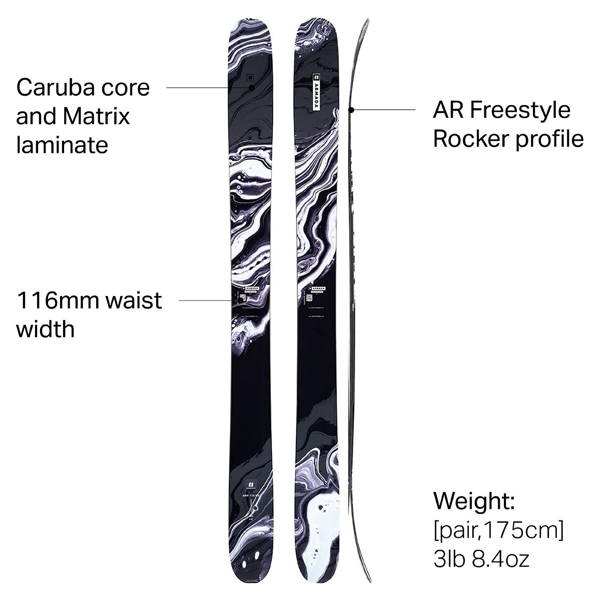 ARMADA arw116 175cm rexxam xx8.0　27スキー ARMADA arw116 175cm rexxam xx8.0 27スキー