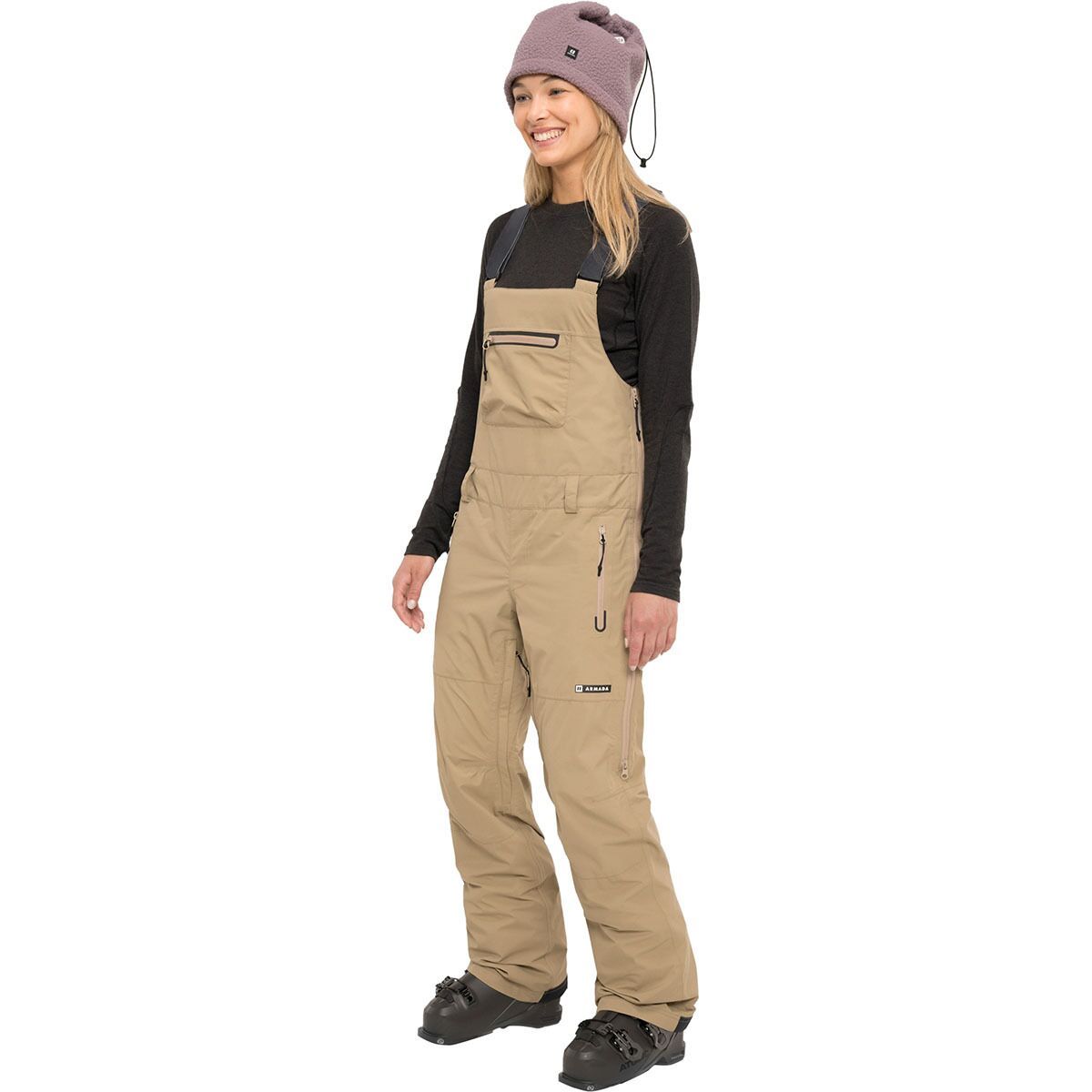 Image of Armada Pascore 2L Bib Pant - Women's Khaki, S