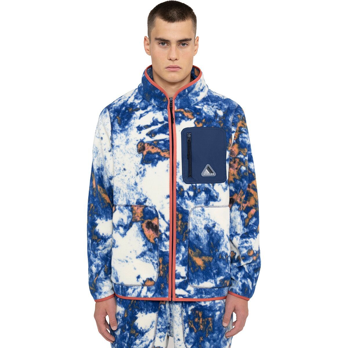 Image of Armada Ledger Fleece Jacket Acid House/Navy, L