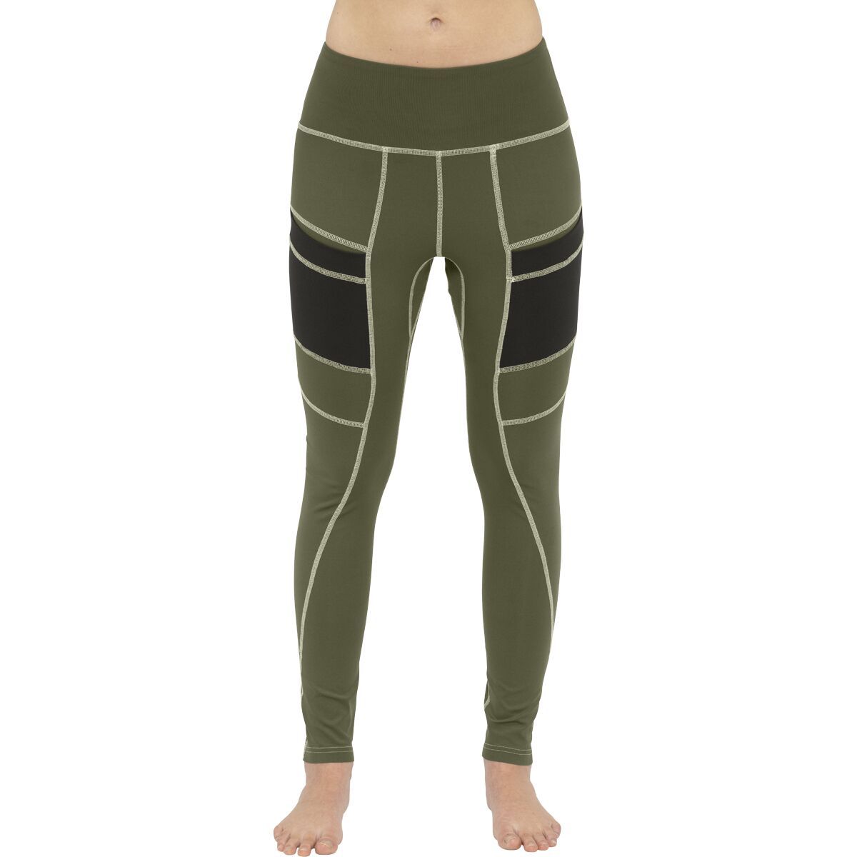 Image of Armada Haven Baselayer Bottom - Women's Olive/Black, L