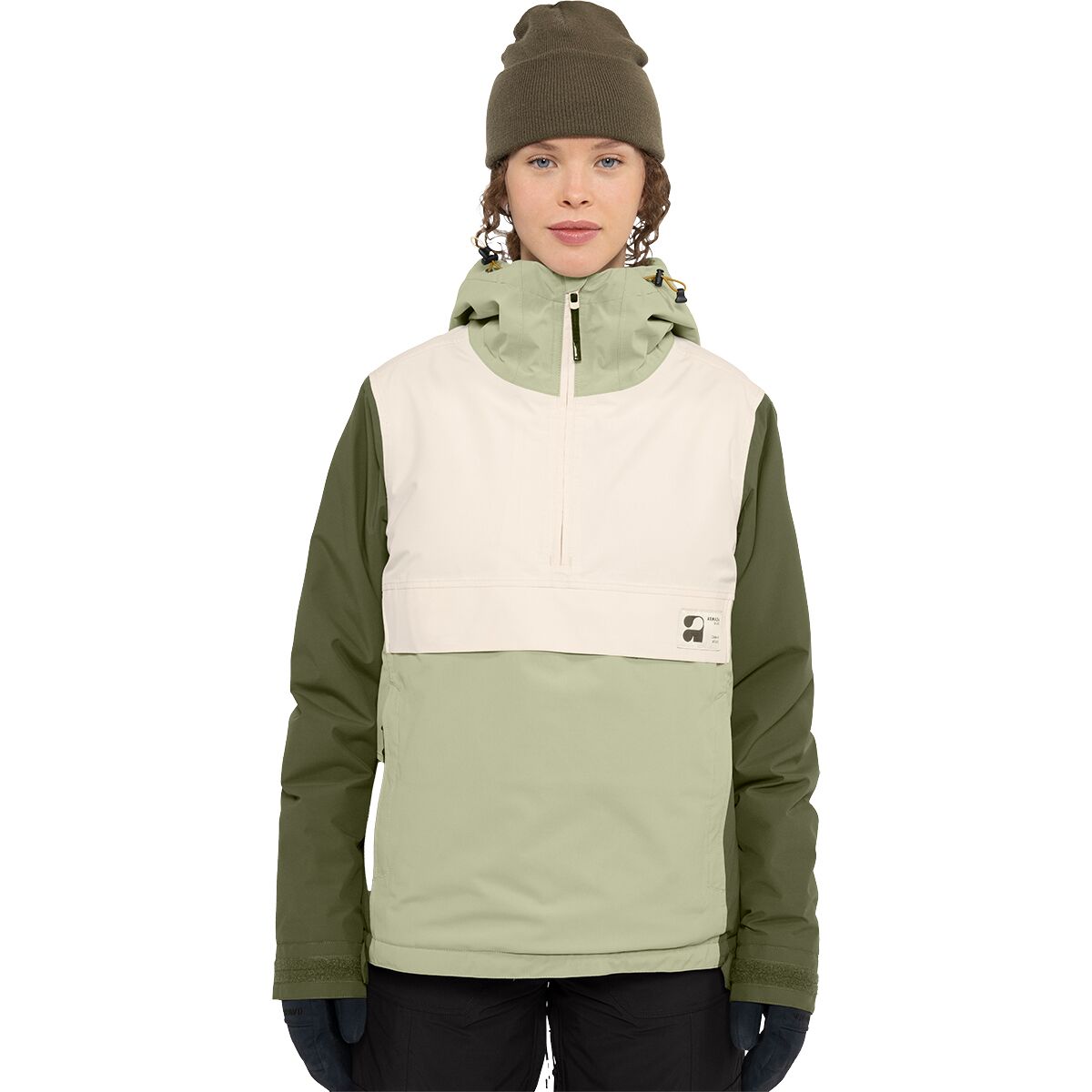 Image of Armada Rosalie 2L Insulated Anorak Jacket - Women's Macha/Olive/Cream, S