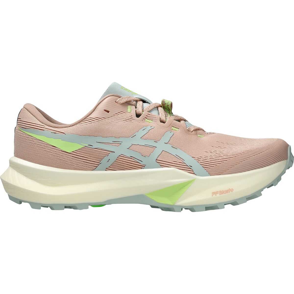 Image of Asics Fuji Lite 6 Trail Running Shoe - Women's Pale Apricot/Lichen Rock, 8.0