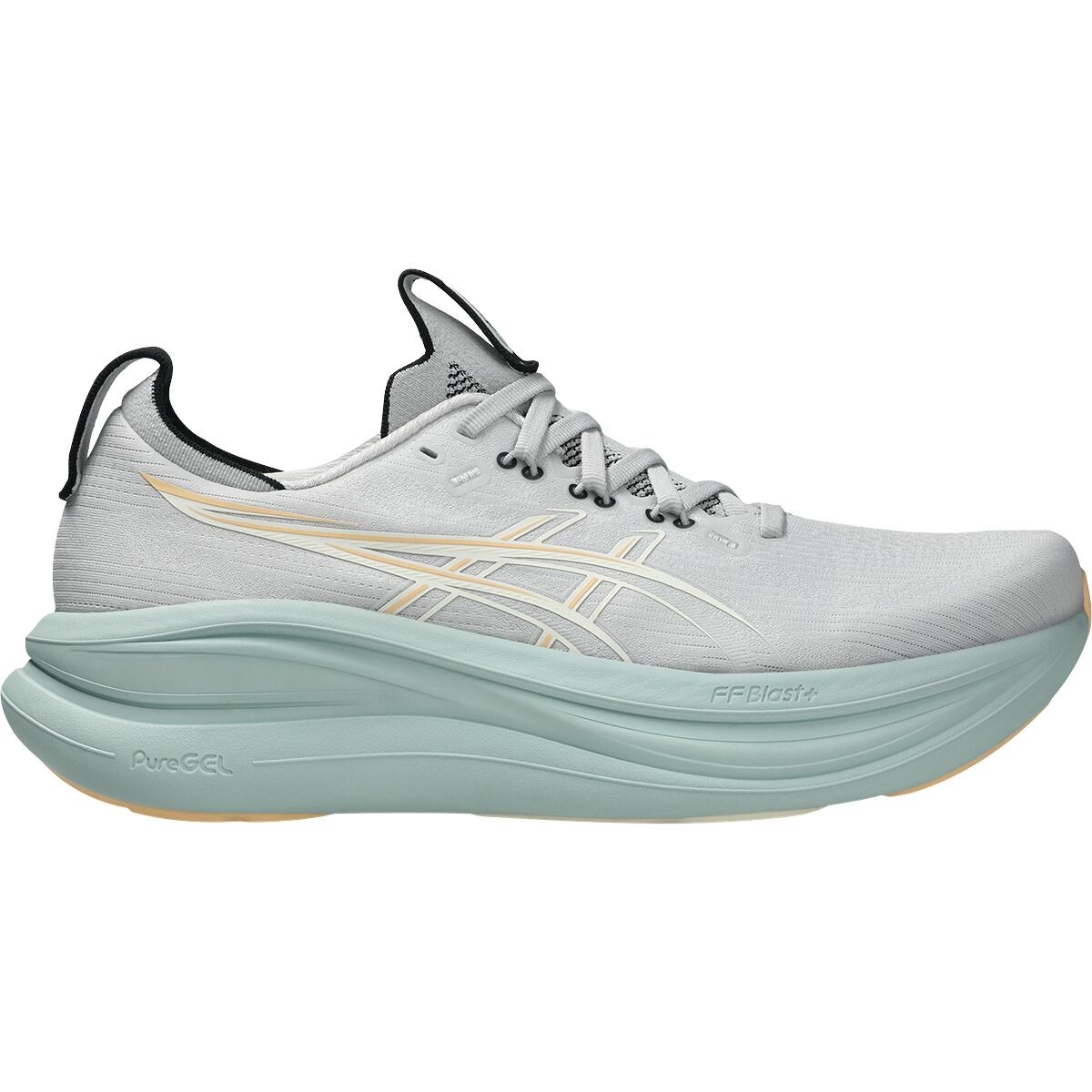 Image of Asics Gel-Nimbus 28 Running Shoe - Men's Cloud Grey/Cream, 9.5