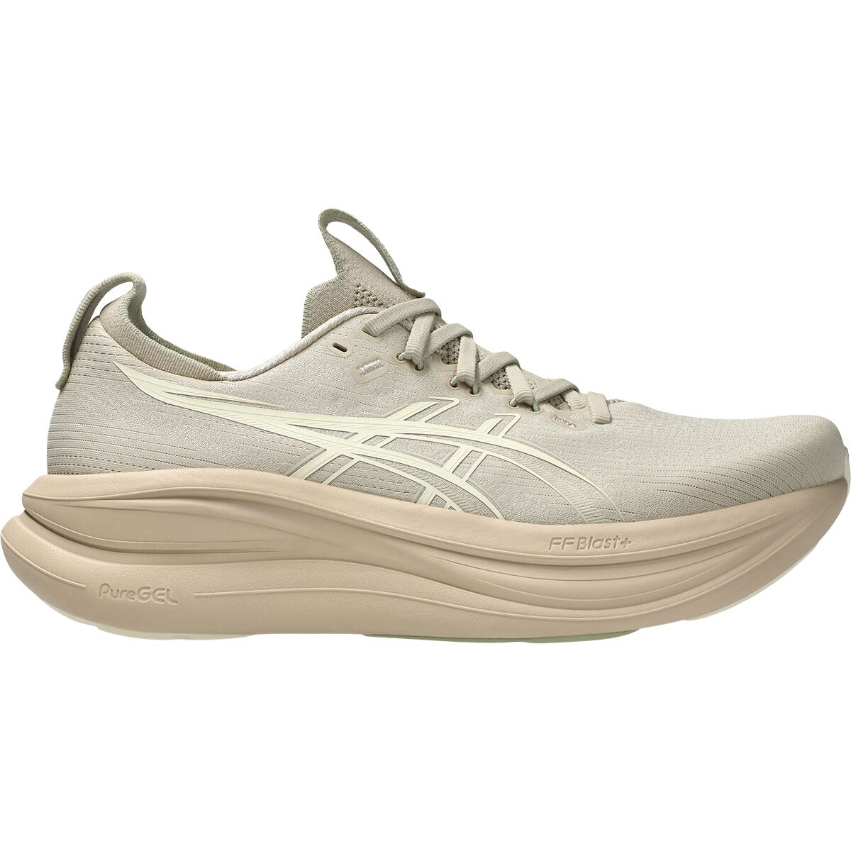 Image of Asics Gel-Nimbus 28 Running Shoe - Men's Feather Grey/Cream, 9.0