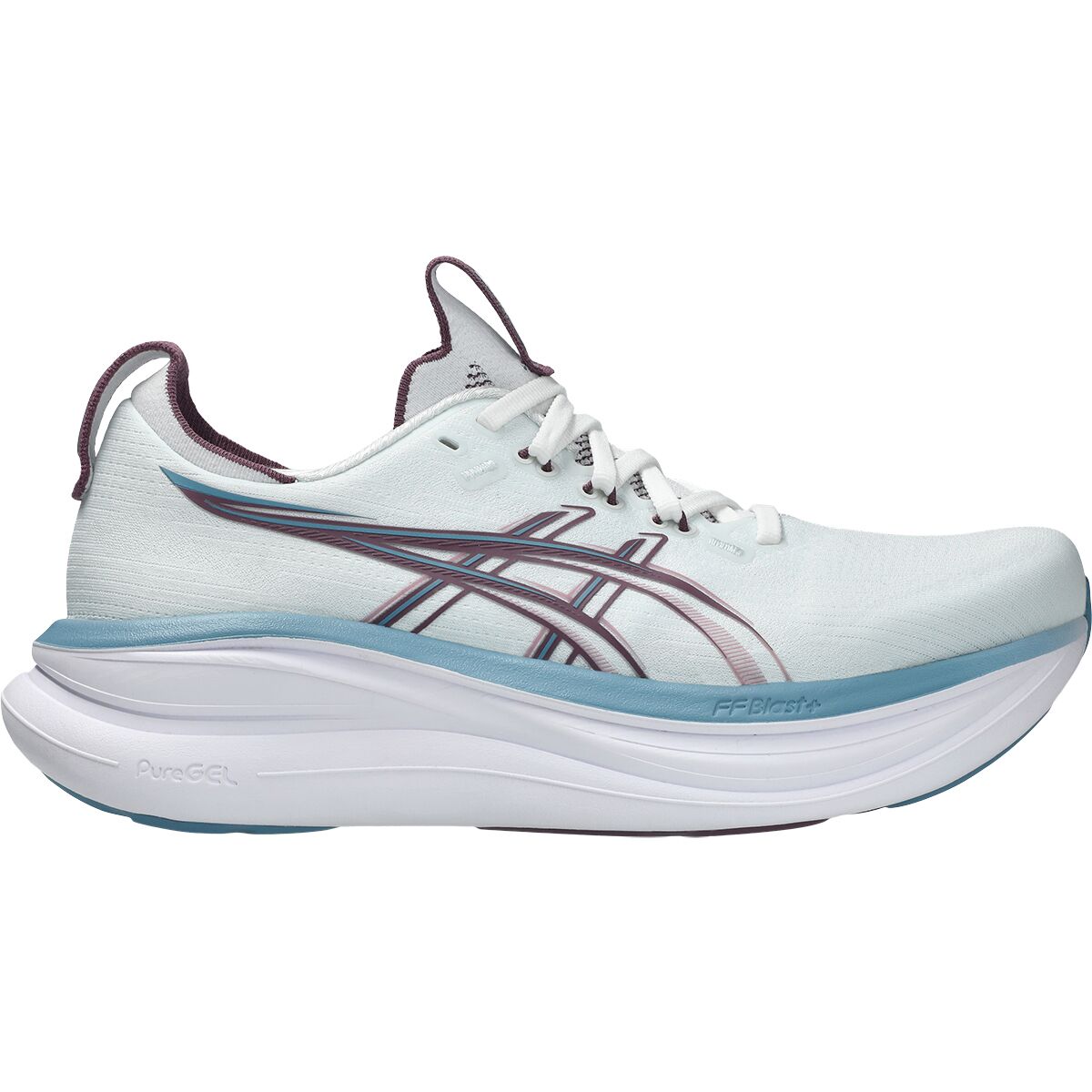 Image of Asics Gel-Nimbus 28 Running Shoe - Women's Arctic Blue/Velvet Purple, 9.5