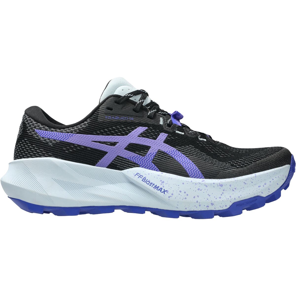 Image of Asics Trabuco 14 Trail Running Shoe - Women's Black/Amethyst, 8.0