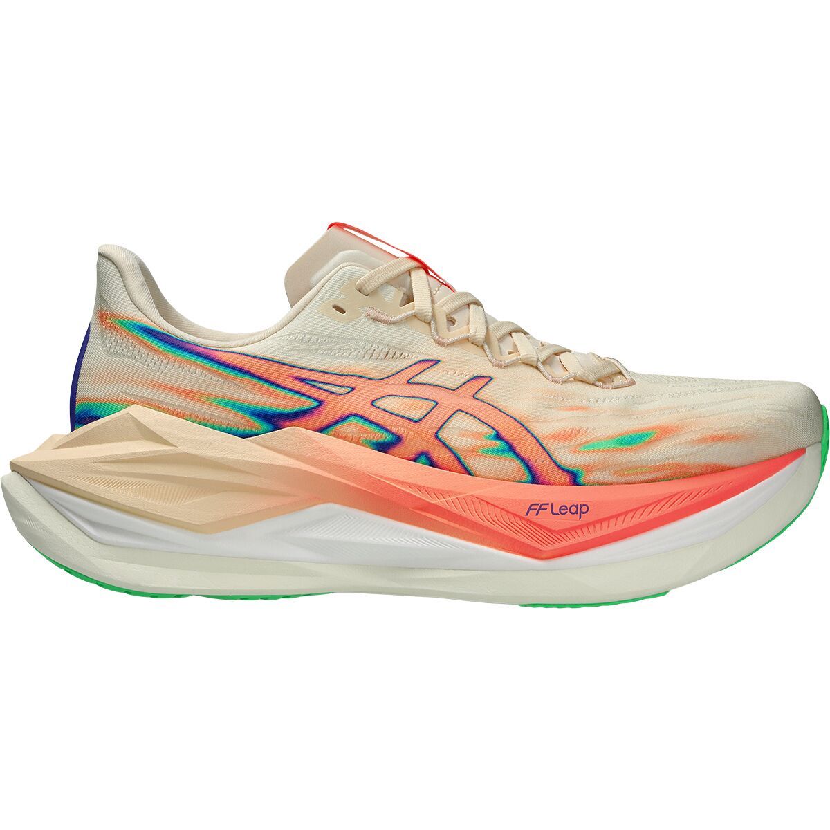 Image of Asics Superblast 3 Running Shoe Seashell/Sun Coral, Mens 6.5/Womens 8.0