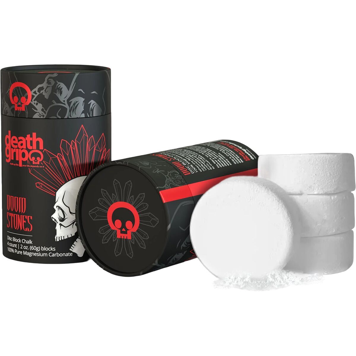Image of Asana Death Grip Climbing Chalk Doom Stones, 4 x 60g Discs