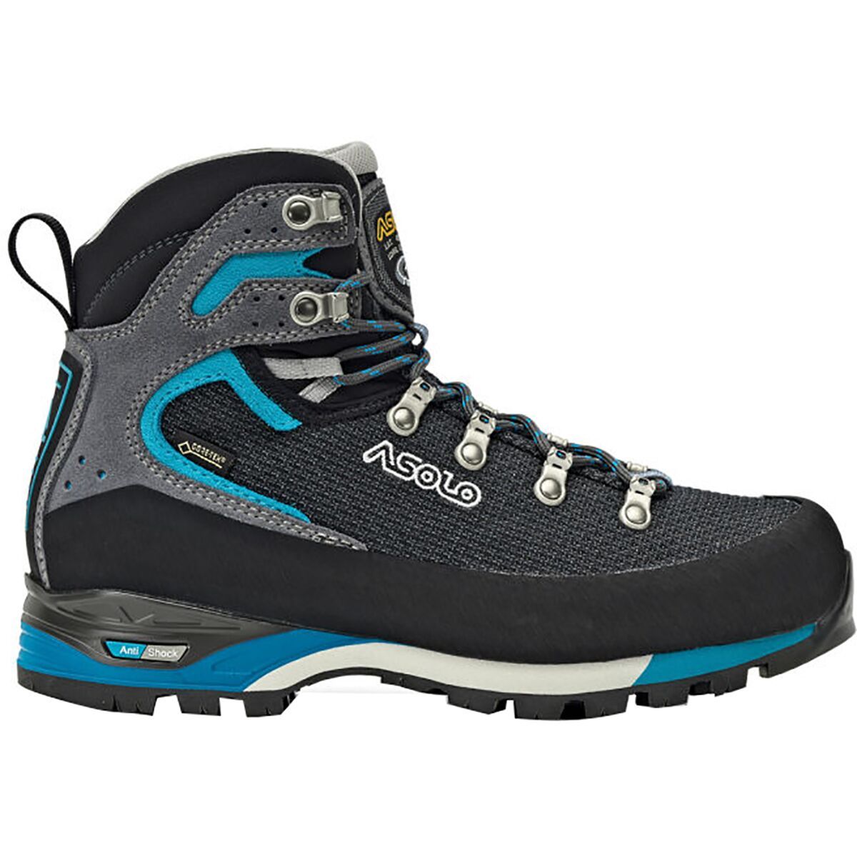 Asolo Corax GV Backpacking Boot - Women's Black/Peacock Blue, 7.5