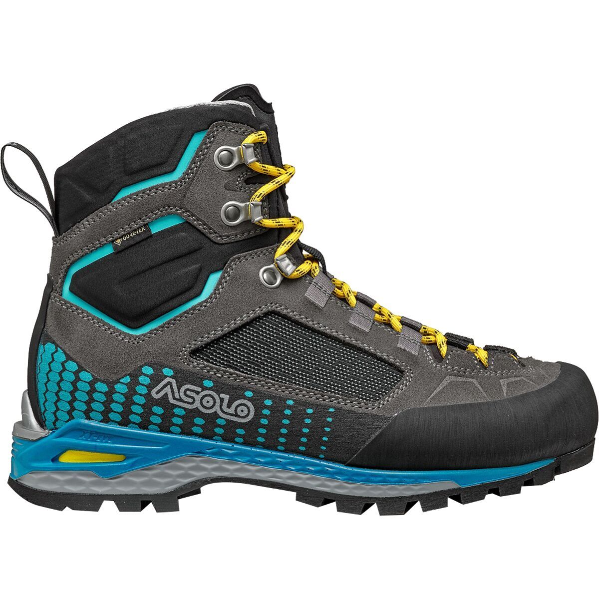 Asolo Freney Evo Mountaineering Boot - Women's Graphite/Sea Blue, 6.0