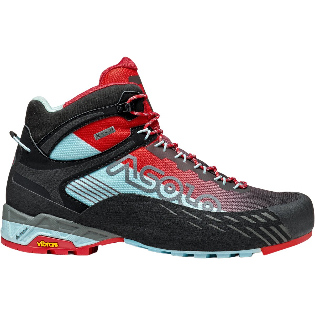 Image of Asolo Eldo Mid GV Hiking Boot - Women's Celadon/Poppy Red, 7.0