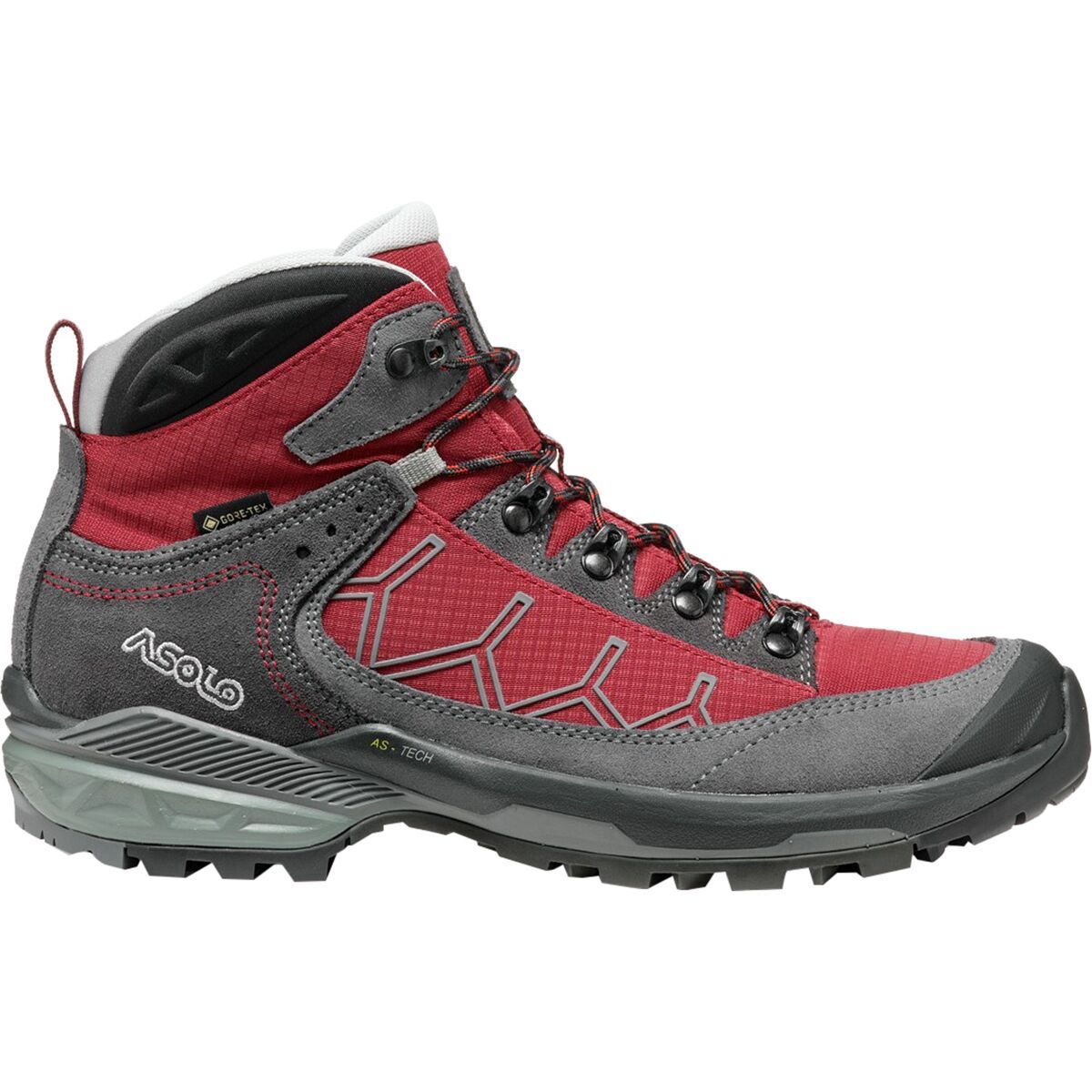 Asolo Falcon Evo GV Hiking Boot - Women's Grey/Carminio Red/Shark, 8.0