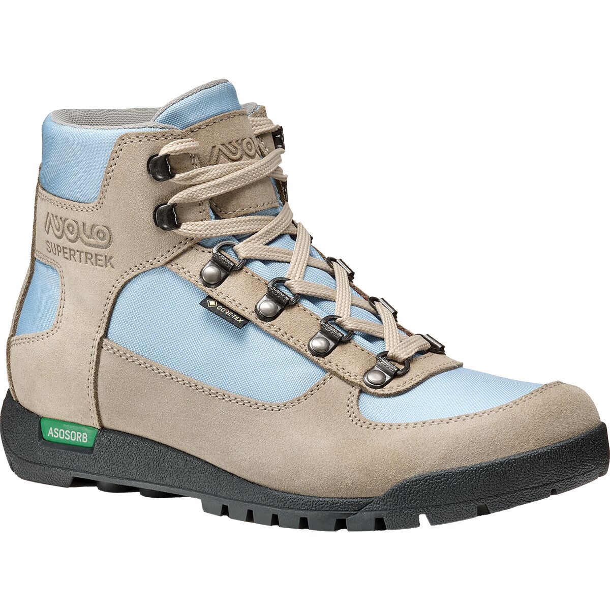 Image of Asolo Supertrek GV Hiking Boot - Women's Earth Beige/Blue Fog, 7.5