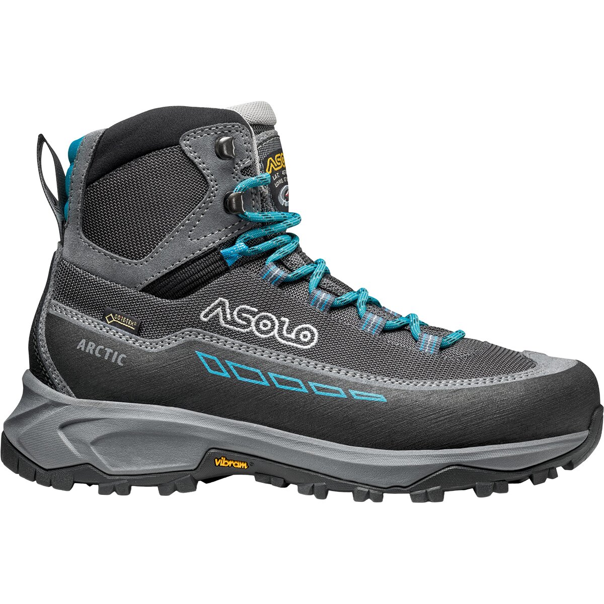 Image of Asolo Arctic GV Boot - Women's Grey/Gunmetal/Blue Peacock, 7.0