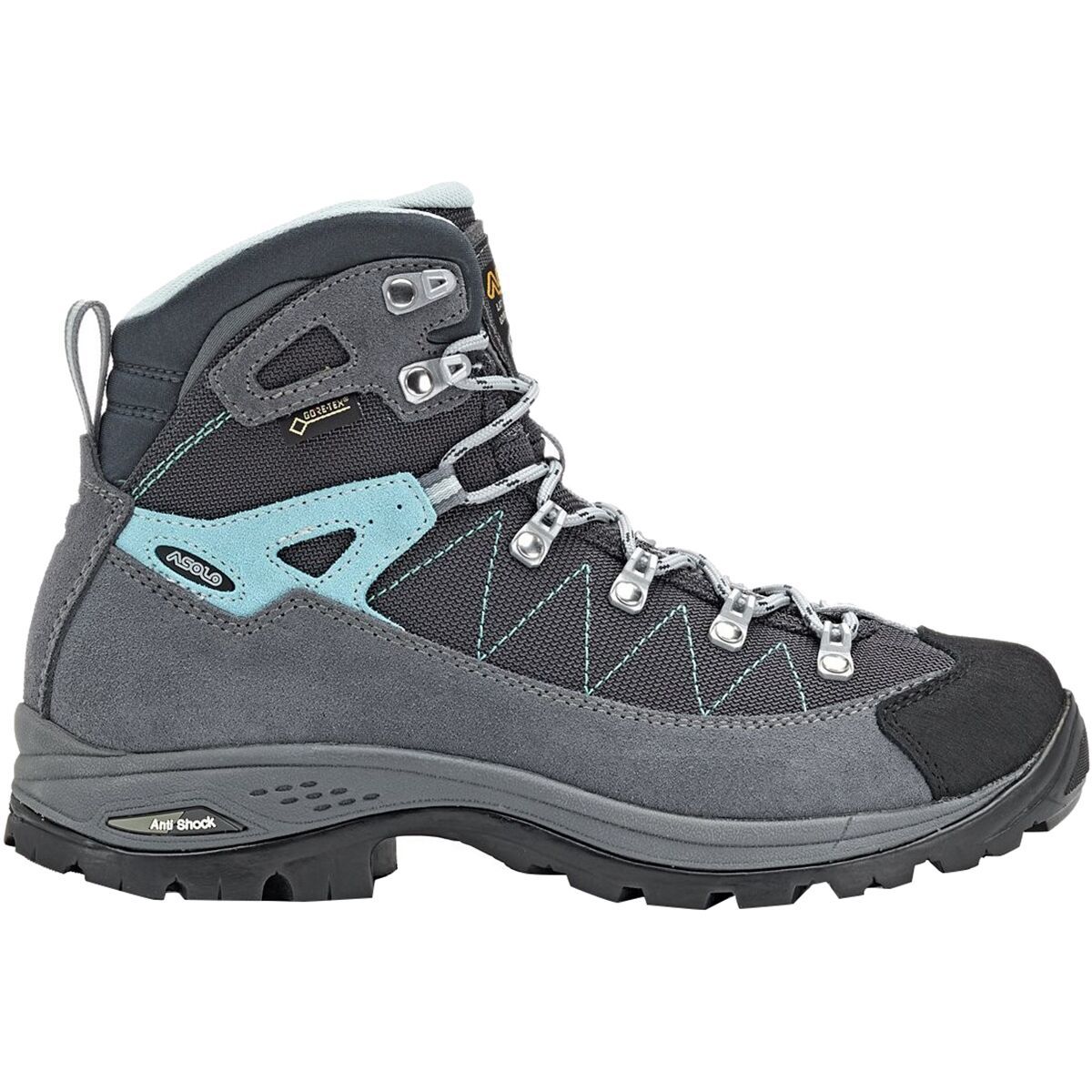 Image of Asolo Finder GV Hiking Boot - Women's Grey/Gunmetal/Pool Side, 7.0
