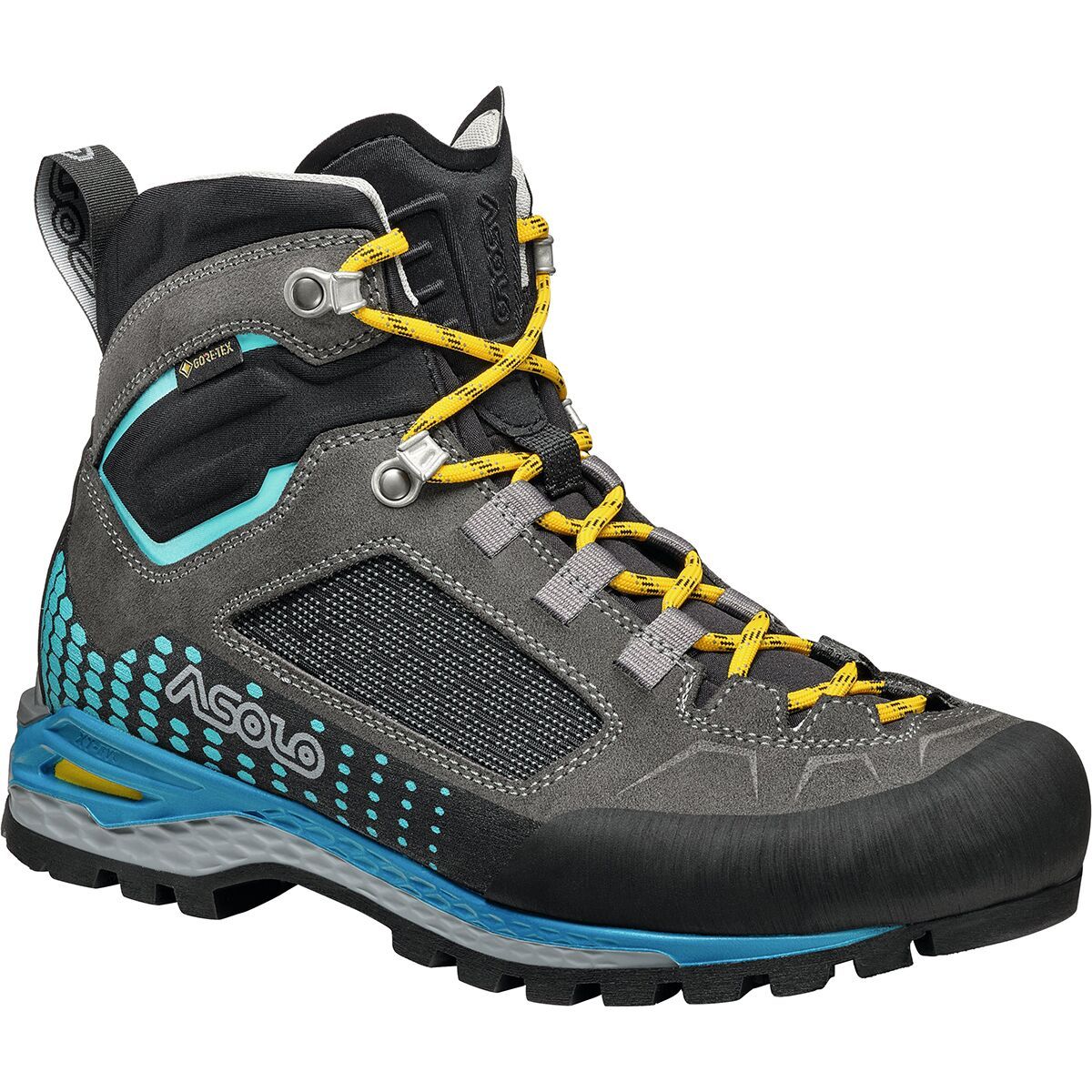 Image of Asolo Freney Evo Mid Mountaineering Boot - Women's Graphite/Sea Blue, 7.5