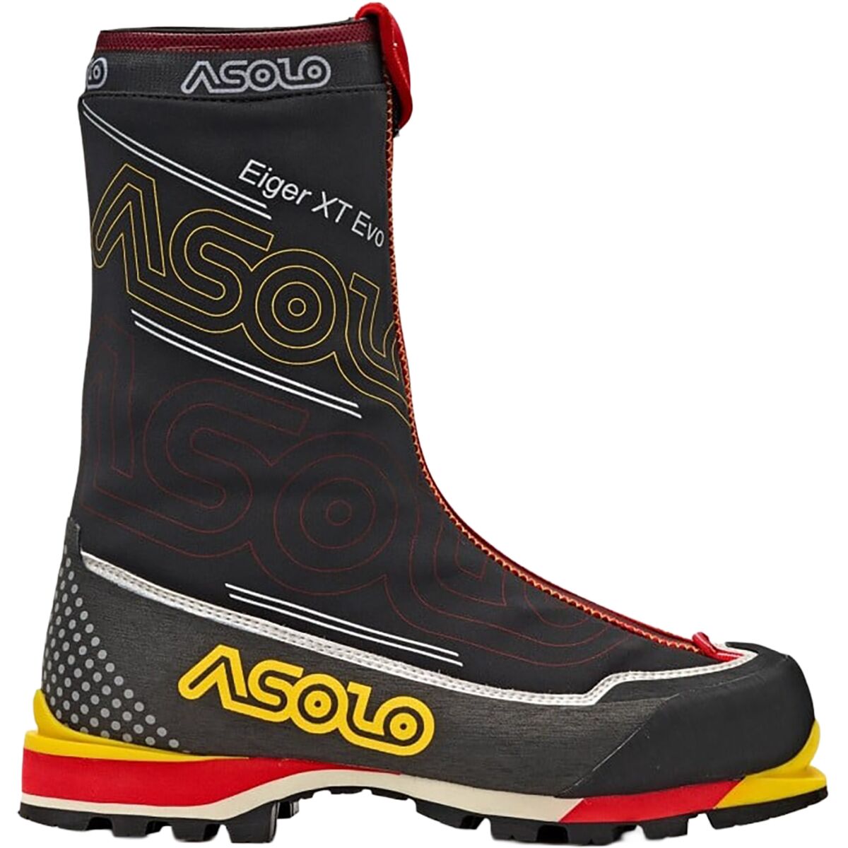 Image of Asolo Eiger XT Evo GV Mountaineering Boot - Men's Black/Red, 10.0