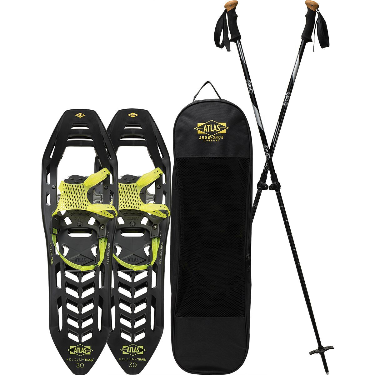 Image of Atlas Snowshoes Helium Trail Snowshoe Kit Black, 23in