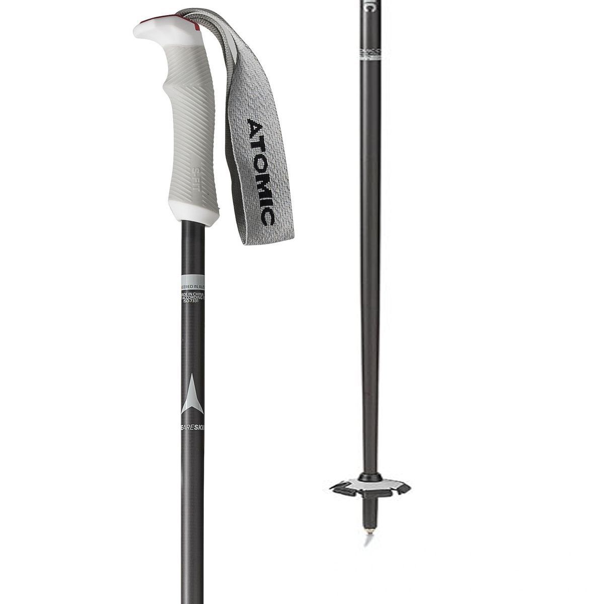 Atomic AMT Carbon SQS Ski Poles - Women's Black/Grey, 110cm