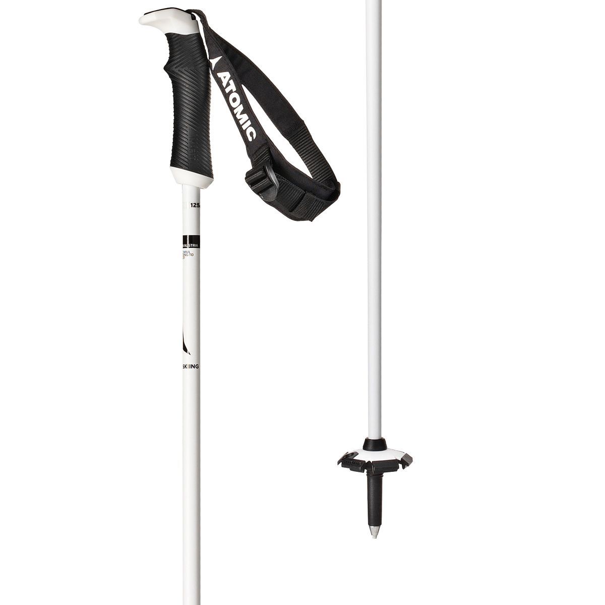 Atomic AMT Carbon SQS Ski Poles - Women's White/Black, 110cm