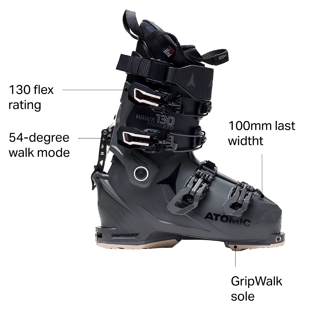 Atomic Hawx Prime 130 Tech Alpine Touring Boot - - Ski