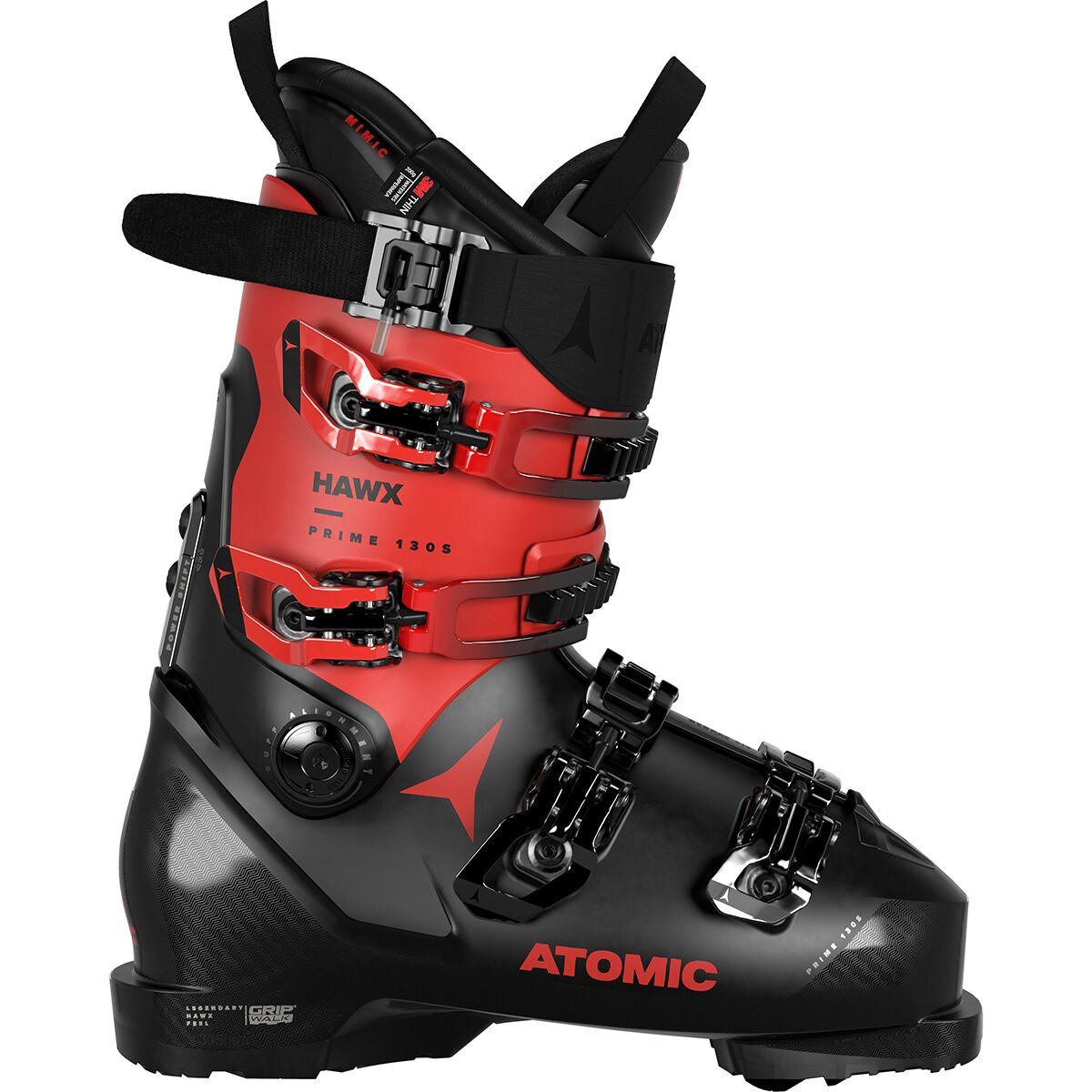 Atomic Hawx Prime 130 S Ski Boot - 2024 Black/Red, 32.0/32.5