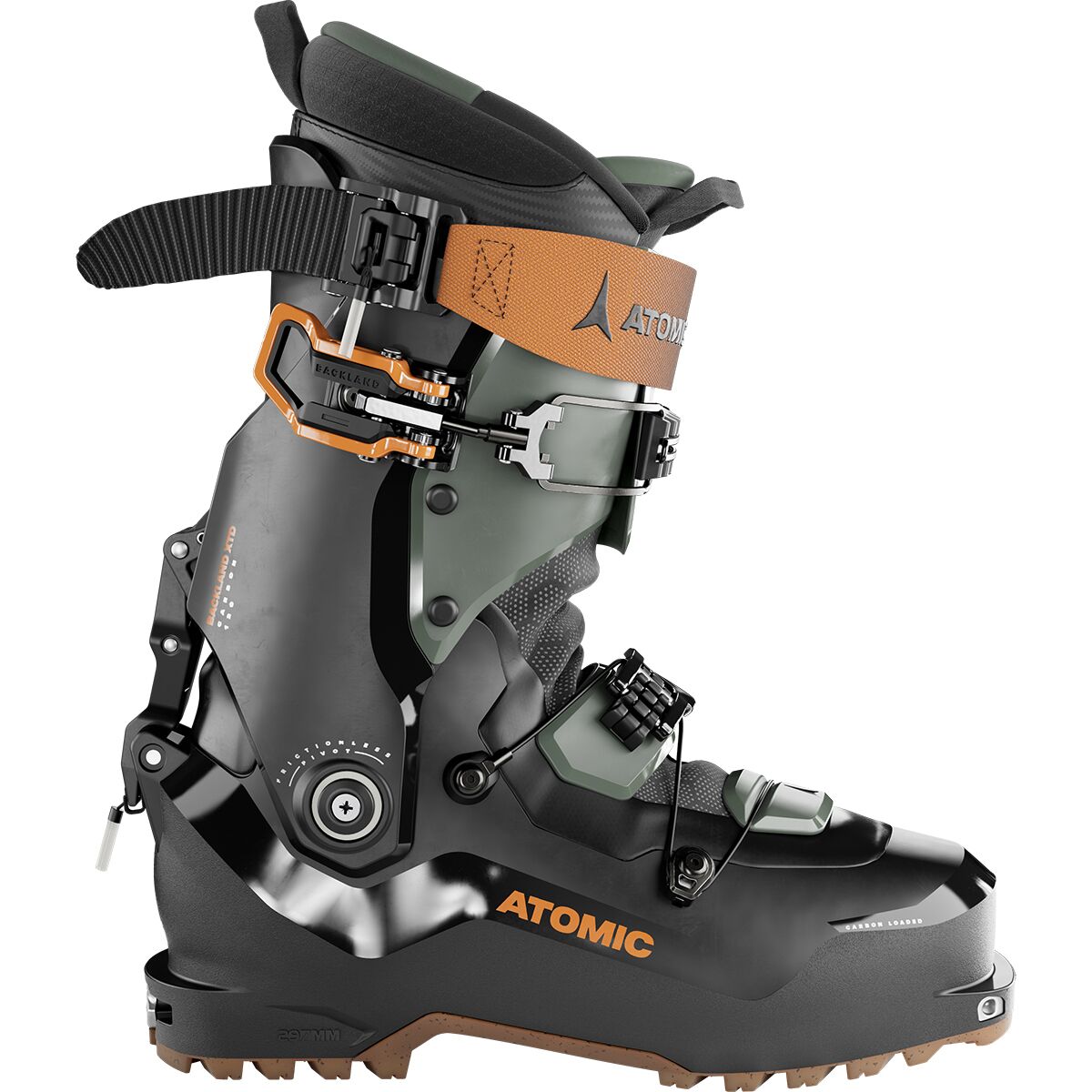 Image of Atomic Backland XTD Carbon 120 Boot - 2025 Black/Army Green-X/Orange, 28.0/28.5