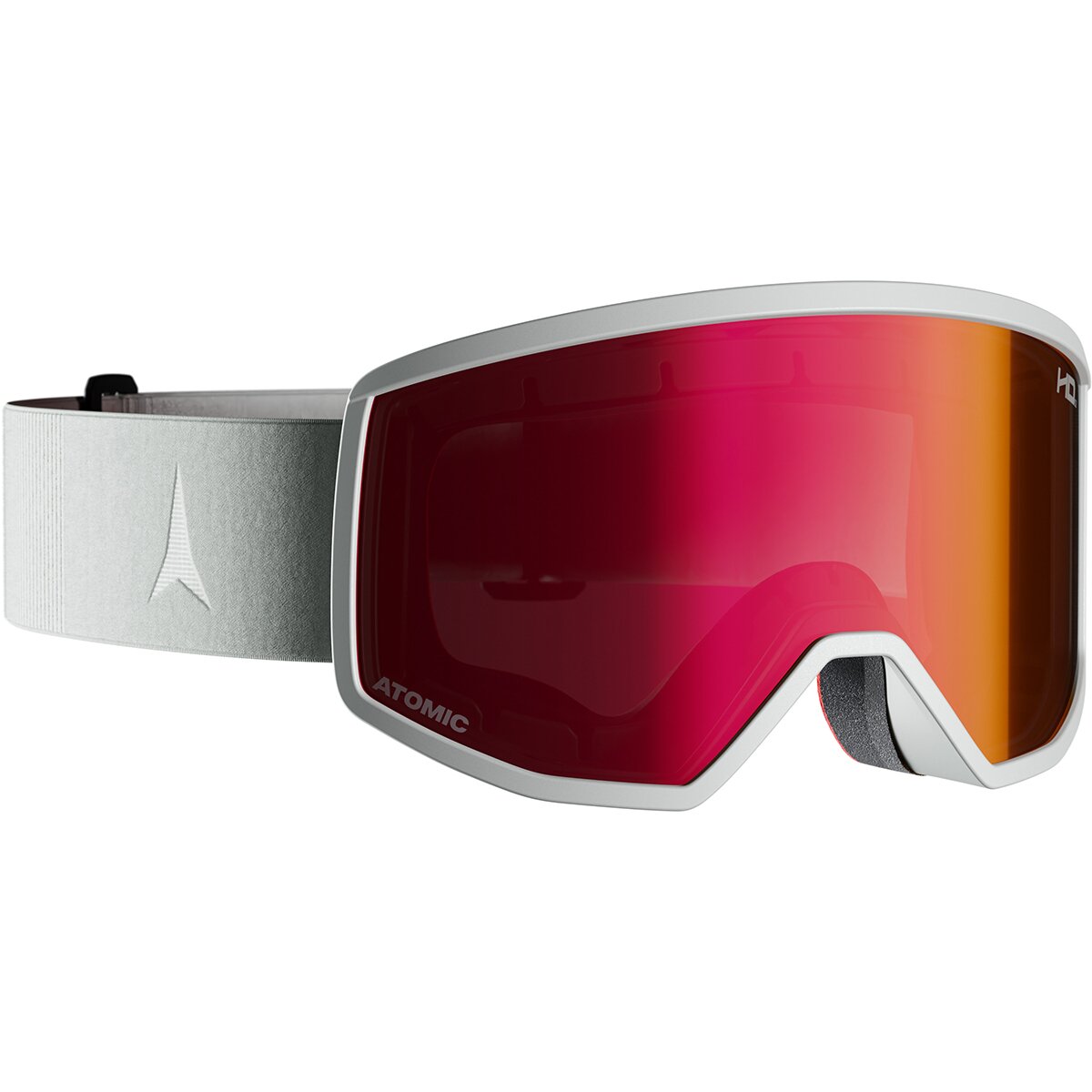 Image of Atomic Four HD Goggles Light Grey Strap/Red HD Lens, One Size