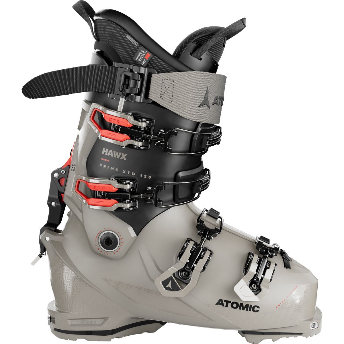 Atomic Hawx Prime XTD 130 GW Boot - 2024 Cement/Black/Red, 22.0/22.5