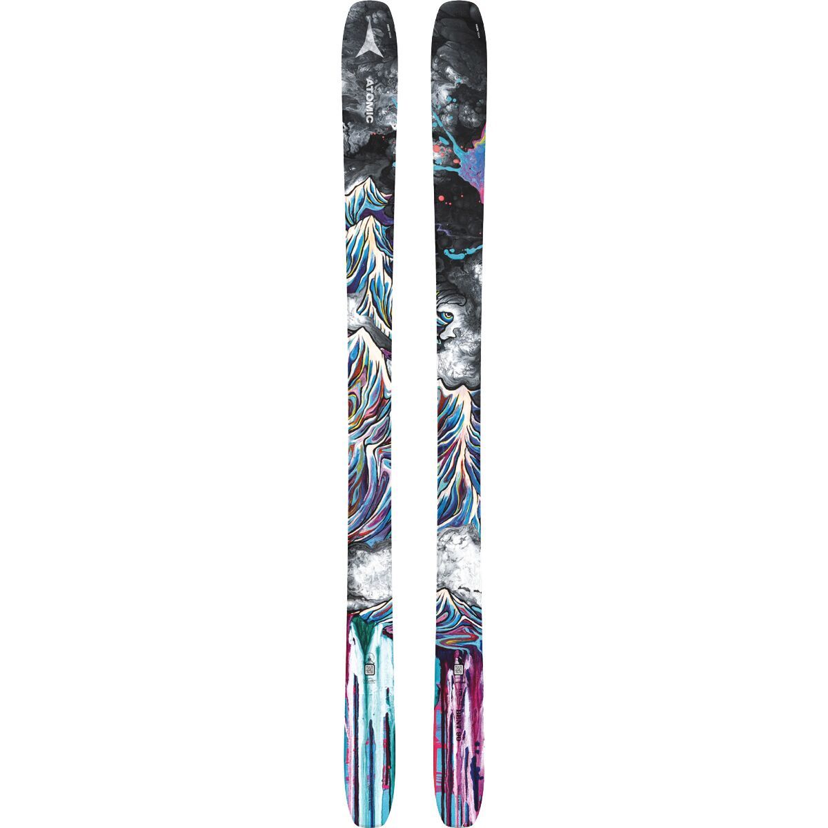 Image of Atomic Bent 90 Ski - 2025 Black/Multicolor, 166cm