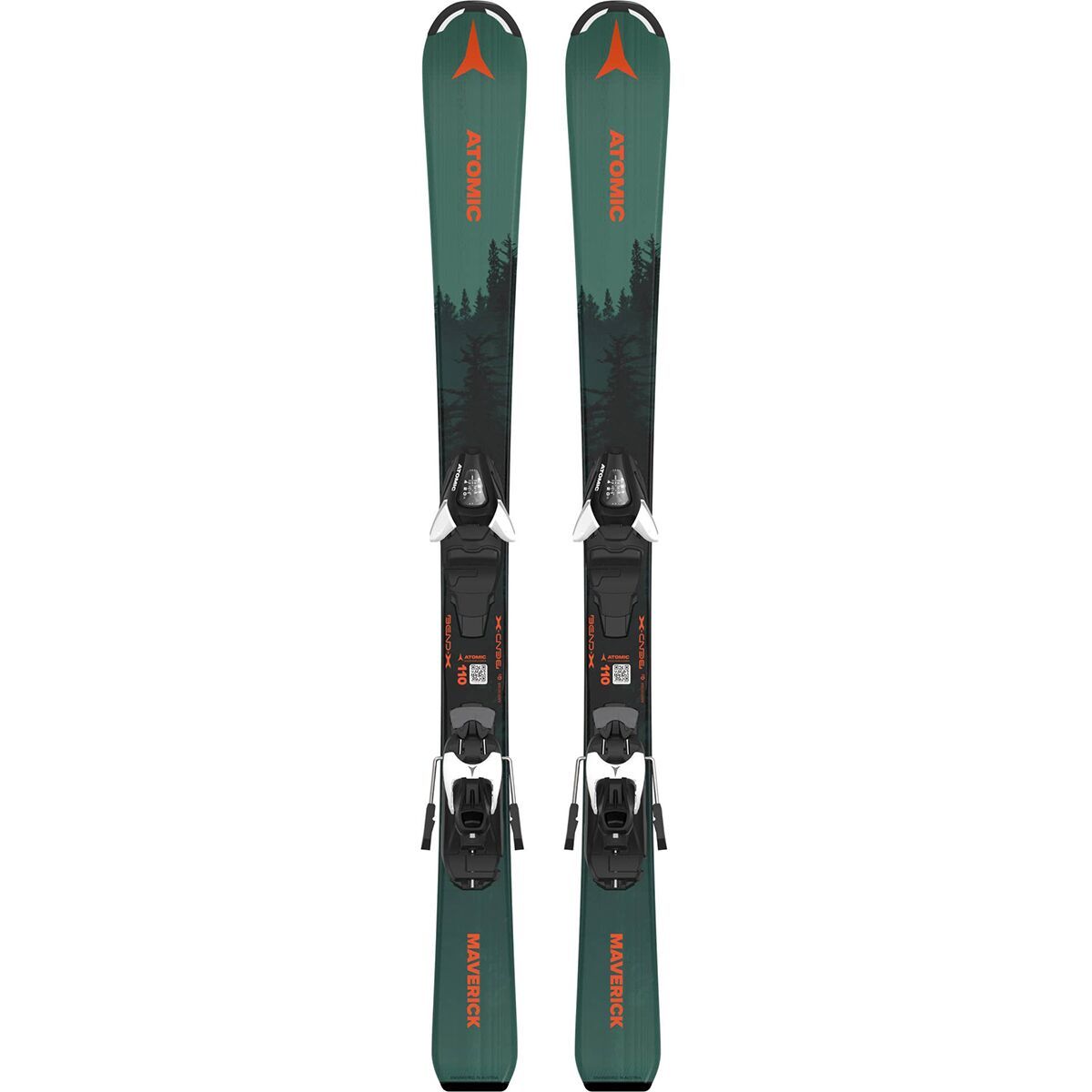Atomic Maverick Jr 100-120 + C 5 GW Ski - 2025 - Kids' Dark Green/Black, 110cm