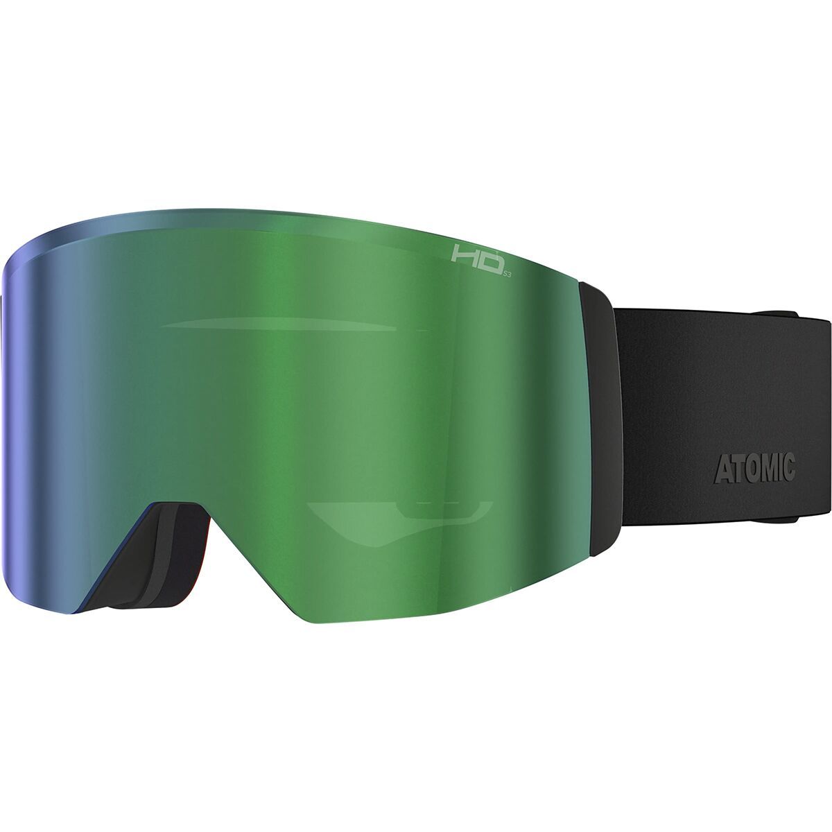 Image of Atomic Four Q L HD Goggles Black/Green HD/Yellow Blue HD, One Size