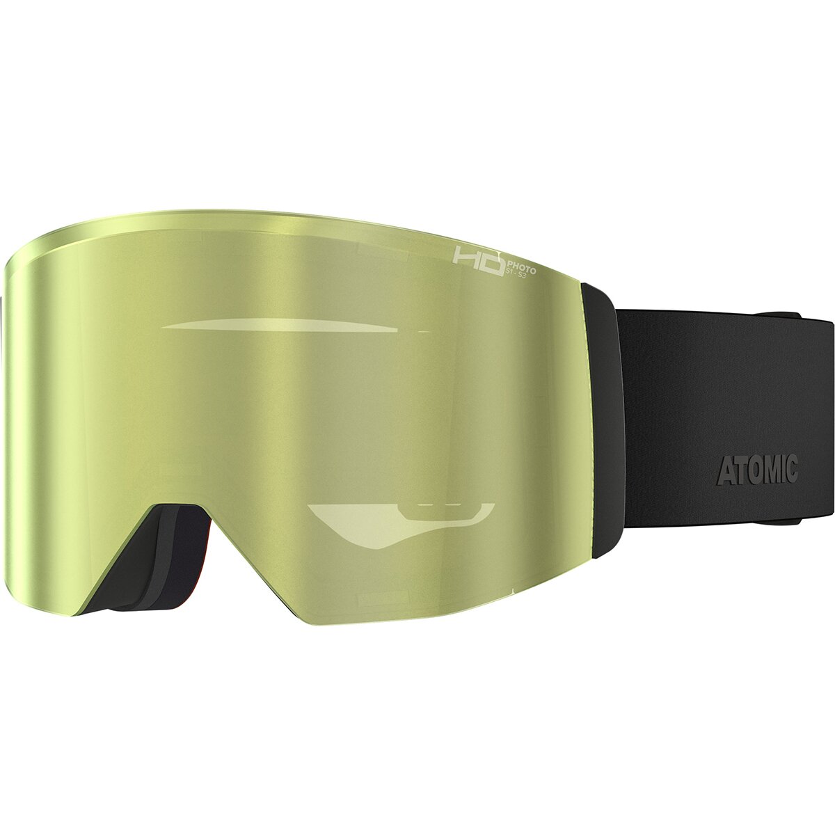 Image of Atomic Four Q L HD Photo Goggles Black/Green Gold HD Photo, One Size