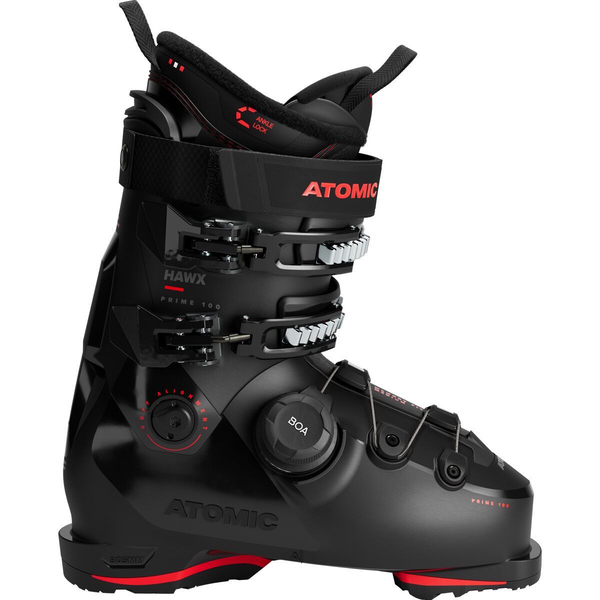 Image of Atomic Hawx Prime 100 S BOA Ski Boot - 2026 Black, 26.0/26.5