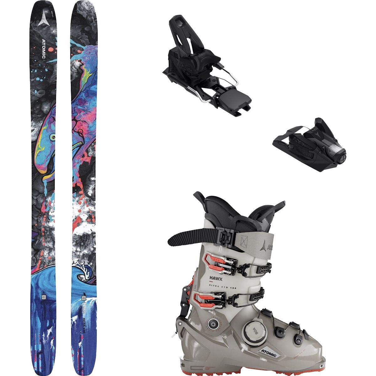 Image of Atomic Atomic Bent 110 Skis w/ Atomic Hawx Ultra BOA 130 Package Ski Size 164cm, Boot Size 28.0