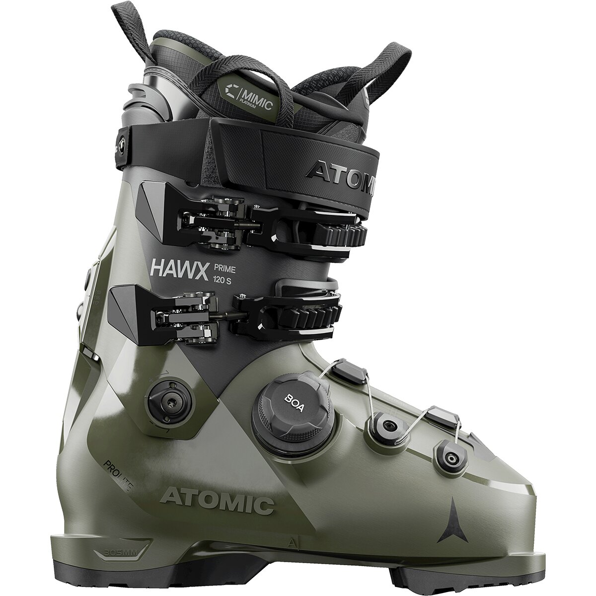 Image of Atomic Hawx Prime 120 S BOA Ski Boot - 2027 Olive/Black, 26.0/26.5