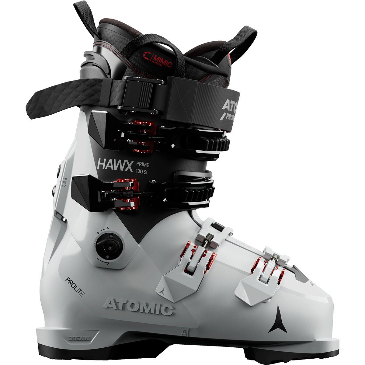 Image of Atomic Hawx Prime 130 S Ski Boot - 2027 Ice/Black/Red, 26.0/26.5