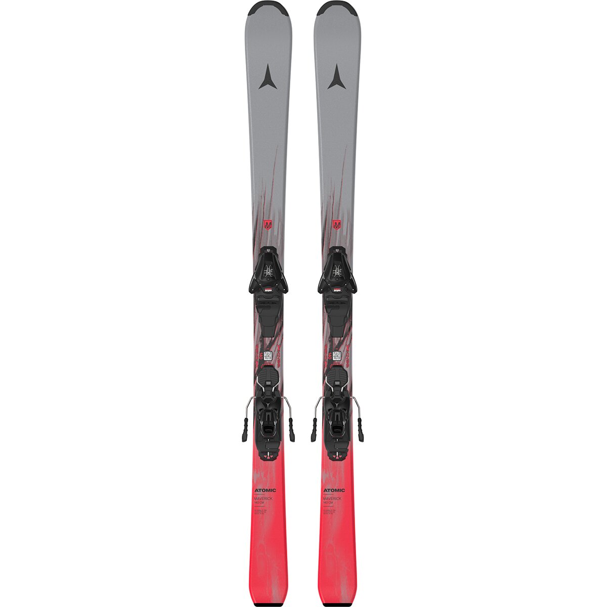 Image of Atomic Maverick J Ski w/ L6 Binding - 2027 - Kids' Grey/Red, 150cm