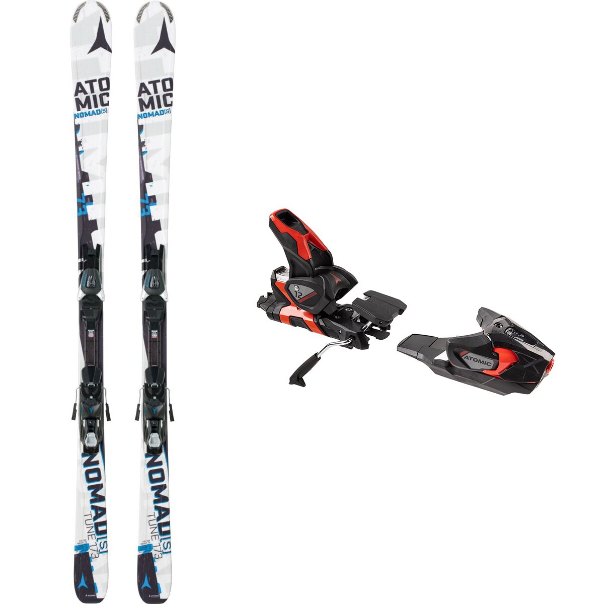 Image of Atomic Nomad Tune Ski w/ EF 12 GW Binding One Color, Black/Red, 173cm, 80mm