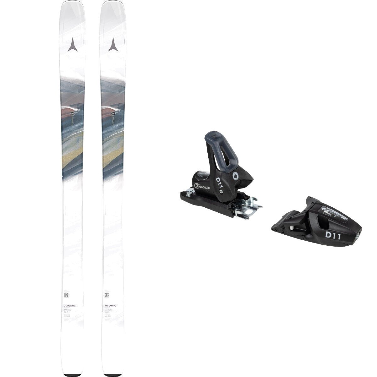 Atomic W Maven 86 C Ski + D11 Binding - 2026 Whtout/Solid Blk/One, 165cm/90mm/OS