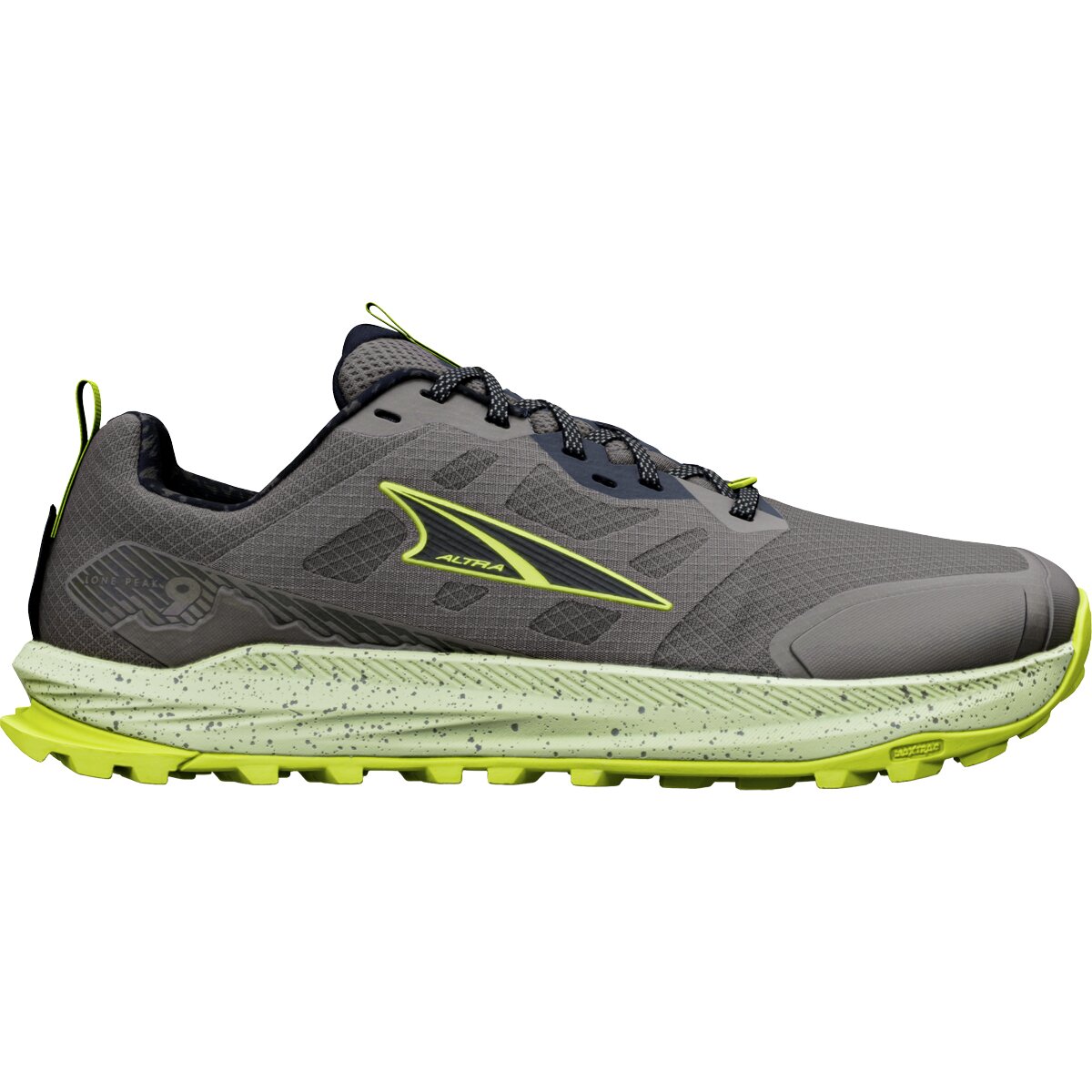 Image of Altra Lone Peak 9 Trail Running Shoe - Men's Dark Gull Grey/Black/Lime, 11.5