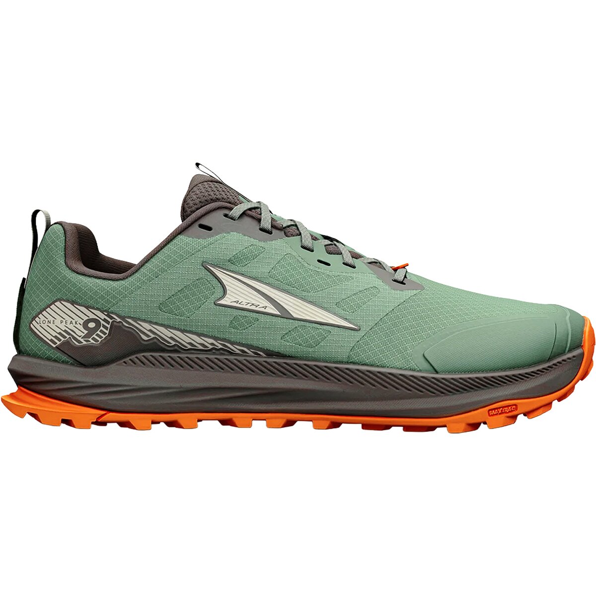 Image of Altra Lone Peak 9 Trail Running Shoe - Men's Sea Spray/Oyster Grey, 10.5