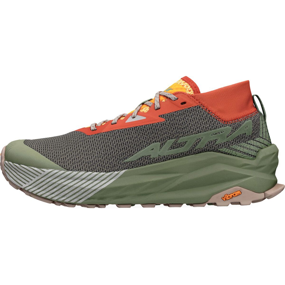 Image of Altra Olympus 275 Trail Running Shoe - Men's Gray/Orange, 12.0