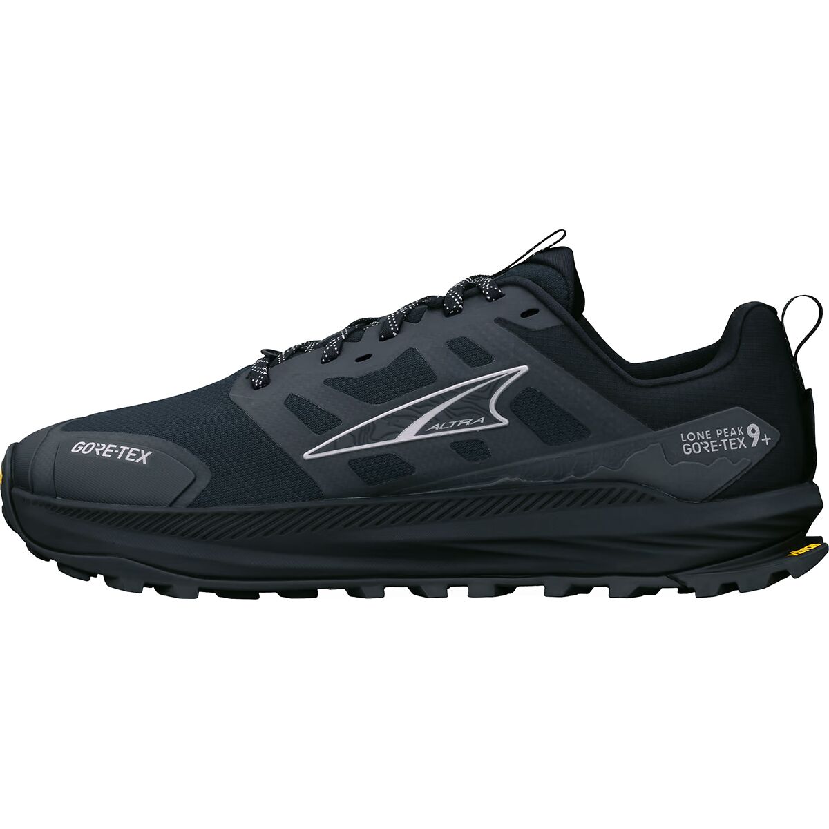 Image of Altra Lone Peak 9+ GTX Trail Running Shoe - Men's Black/Black, 11.5