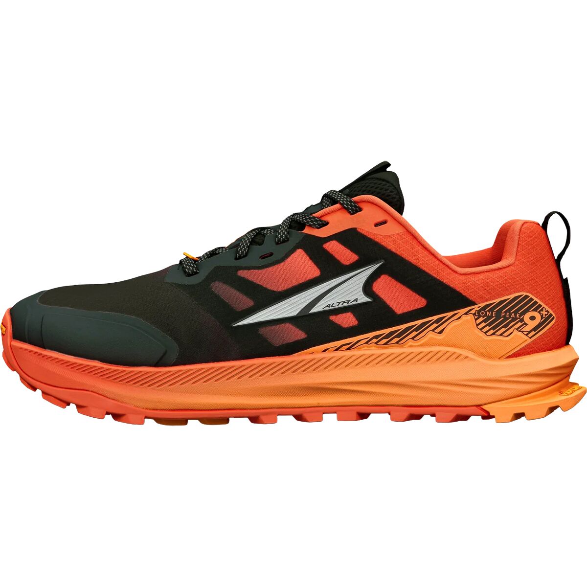 Image of Altra Lone Peak 9+ Trail Running Shoe - Men's Black/Orange, 13.0