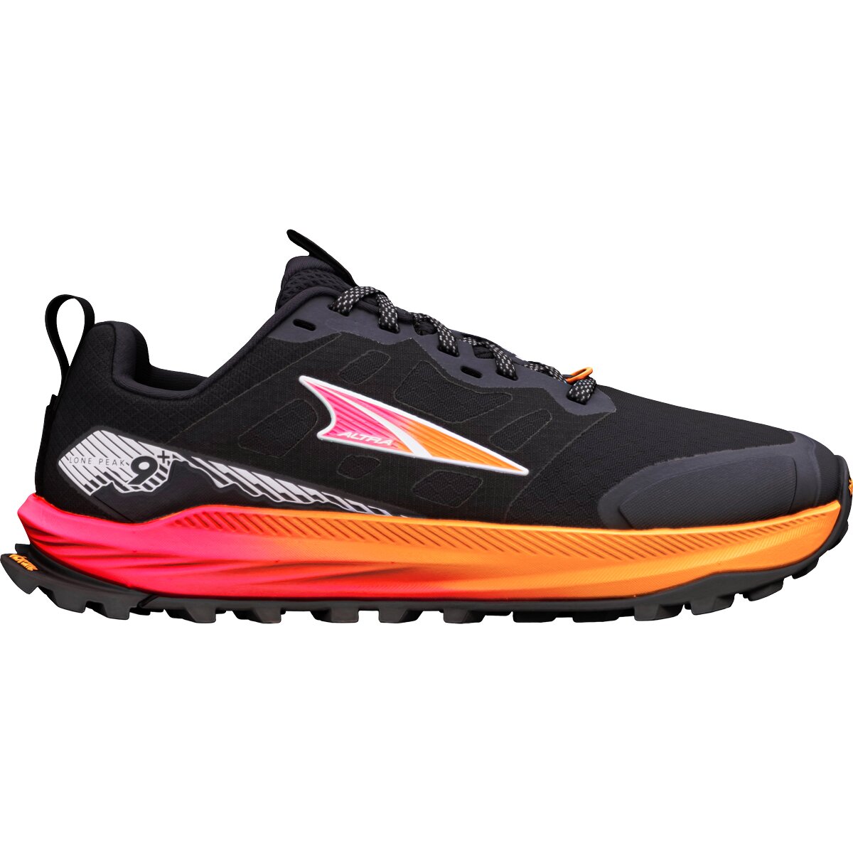 Image of Altra Lone Peak 9+ Trail Running Shoe - Women's Black/Knockout Pink/White, 6.0
