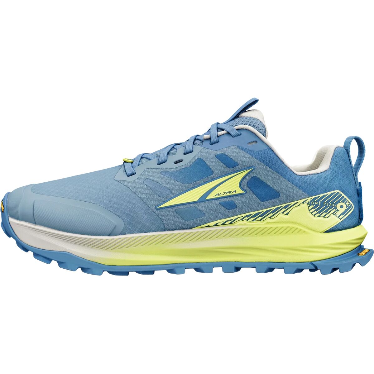 Image of Altra Lone Peak 9+ Trail Running Shoe - Women's Blue/Lime, 6.5